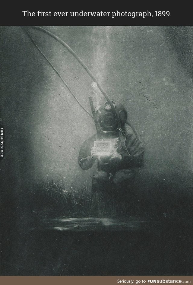 The first ever underwater photograph, 1899