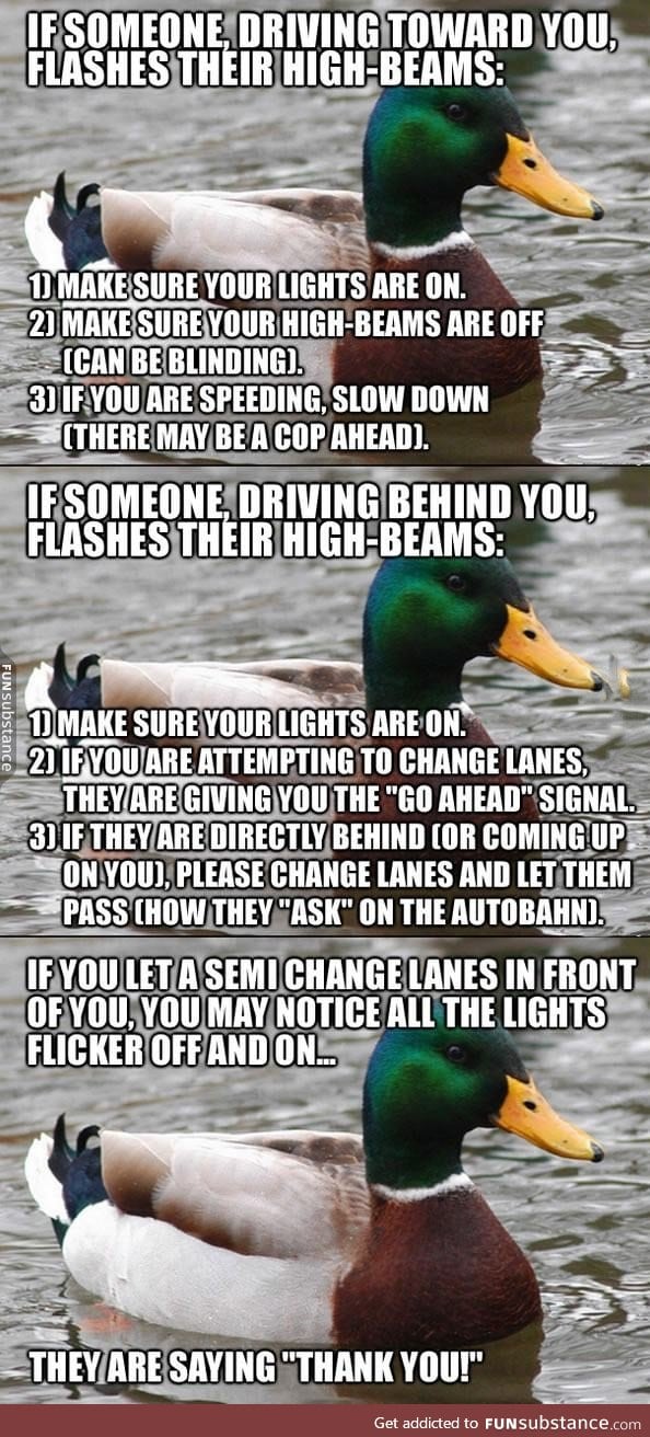 Headlight etiquette