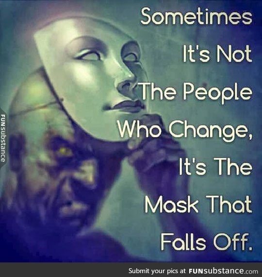 The real face under the mask