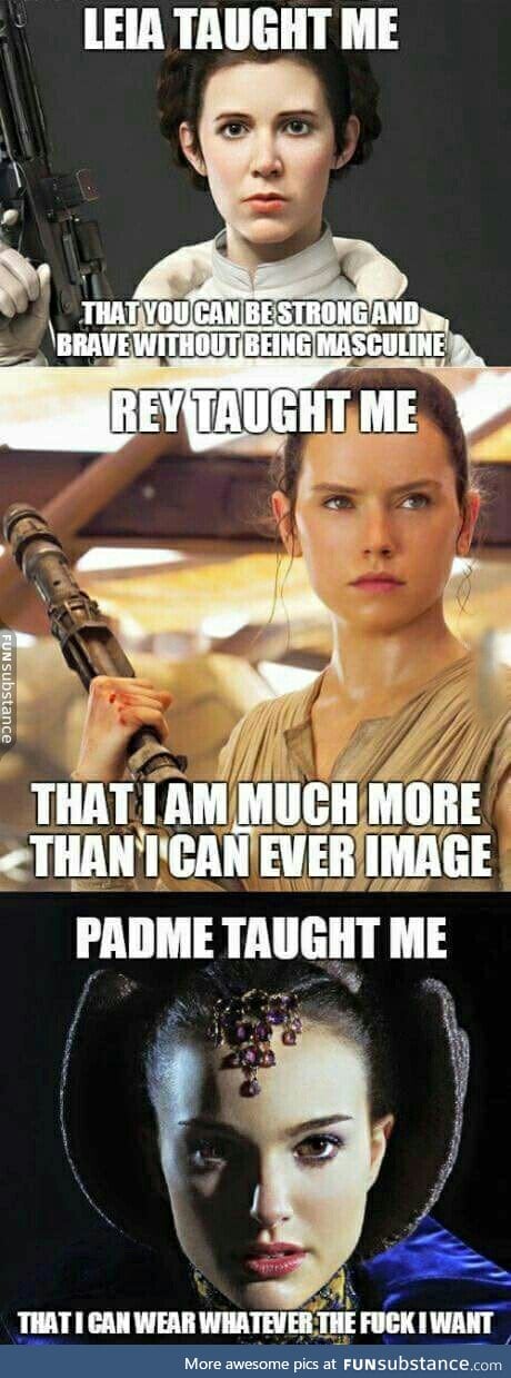 Lessons of the ladies if Star Wars