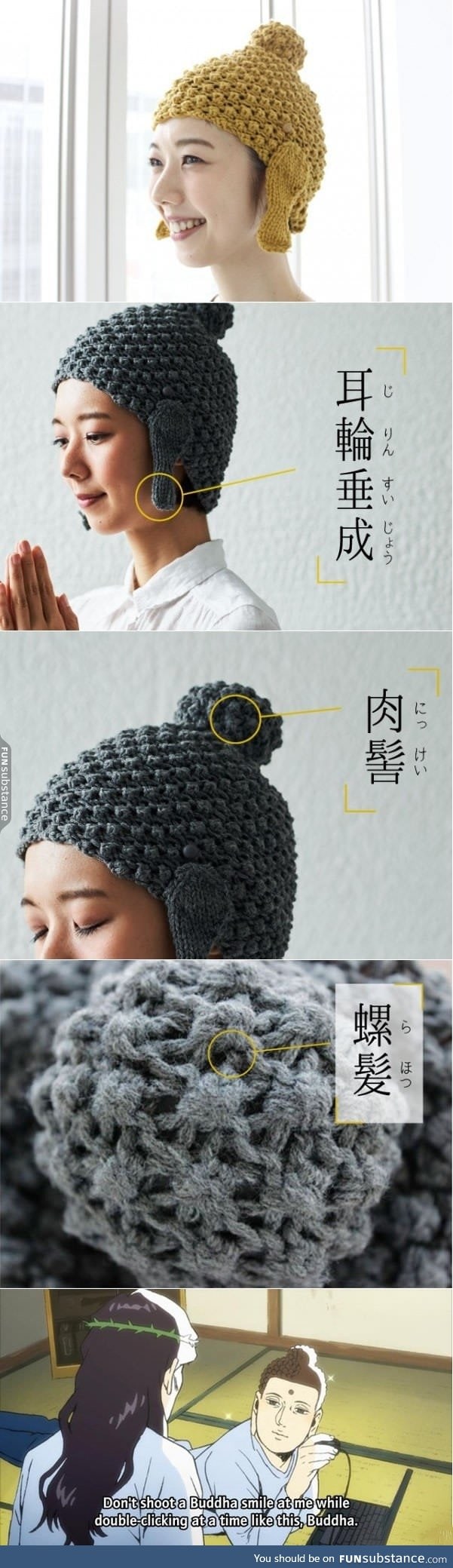 A buddha knitcap