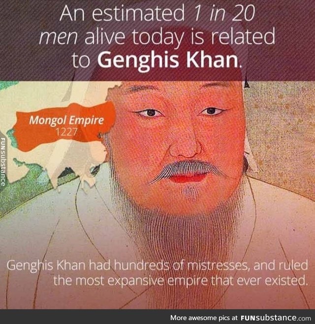 You have Genghis Khan in you