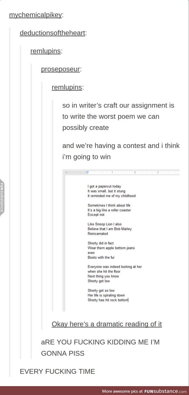 the most hilariously bad poem