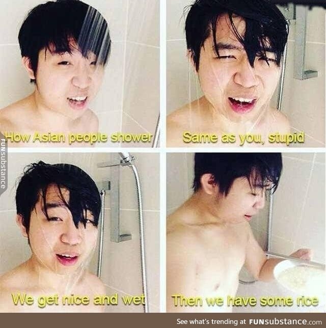 How asians shower
