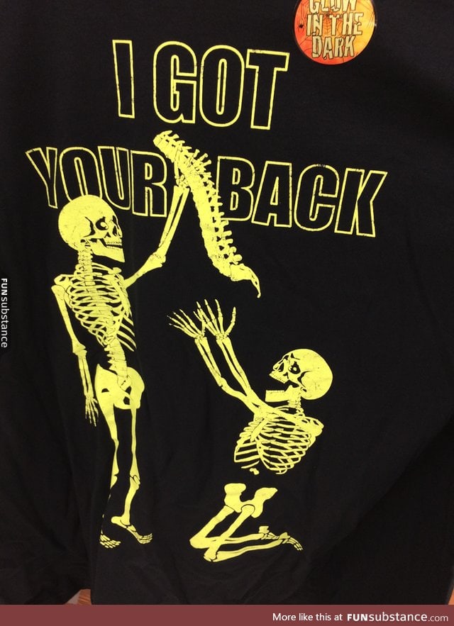 While grocery shopping I saw this t-shirt.