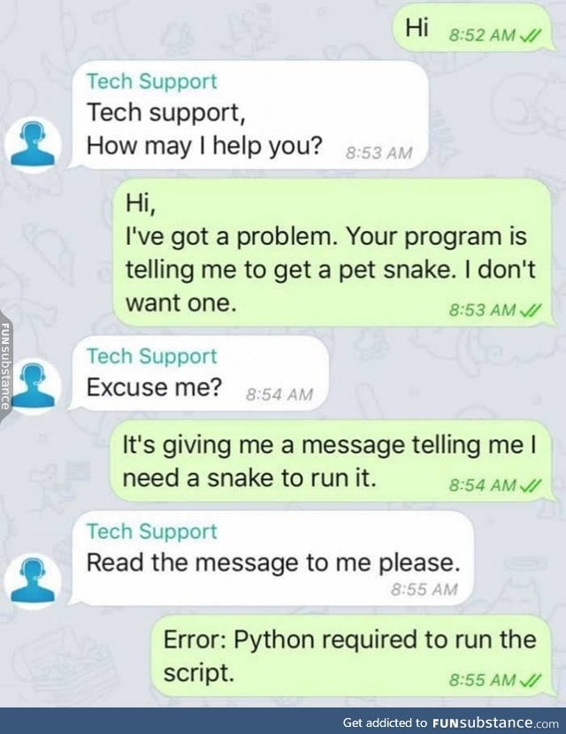 ...But I don't want a pet snake