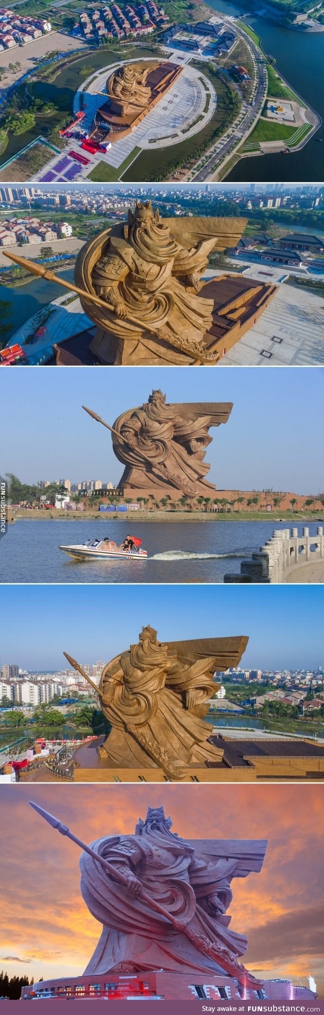 China unveils colossal 1,320-ton sculpture of Chinese God of War "Guan Yu"
