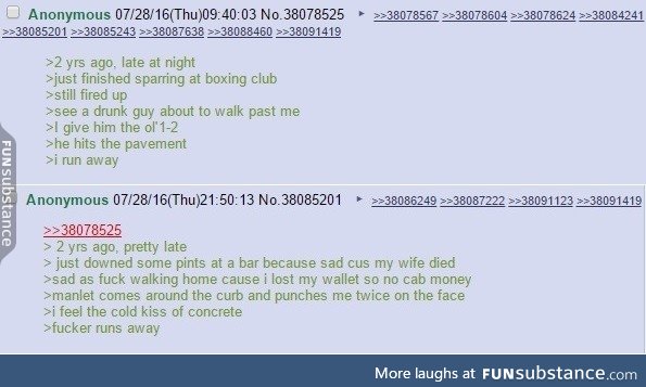 Anon got into a Street Fight once