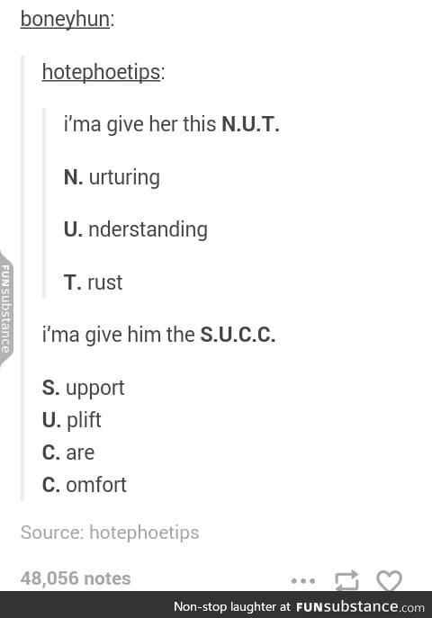 Give your partner the ol' succ n' nut