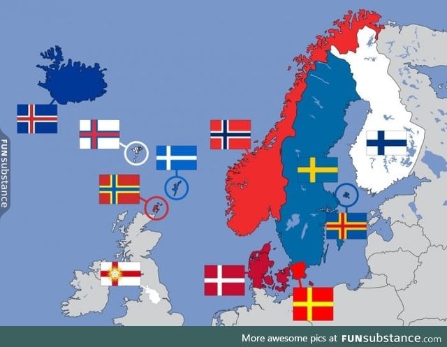 Is it just me, or are the Scandinavian flags creative?