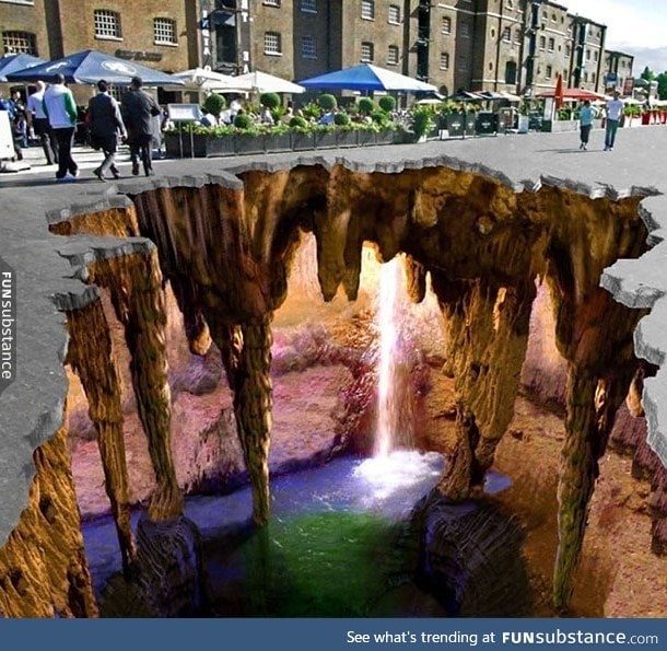 The most amazing 3D chalk art I have ever seen!