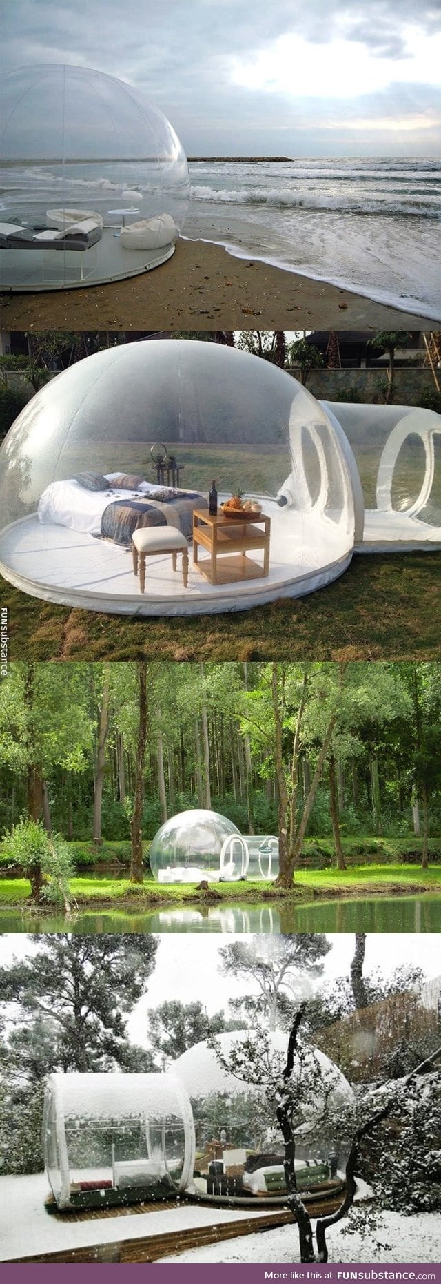 Transparent bubble tent lets you sleep underneath the stars