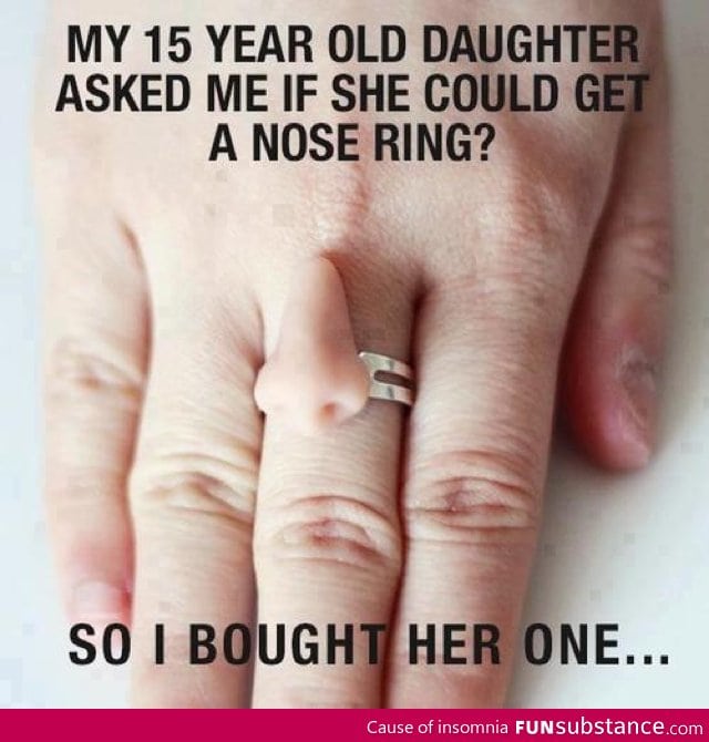 So you want a nose ring?