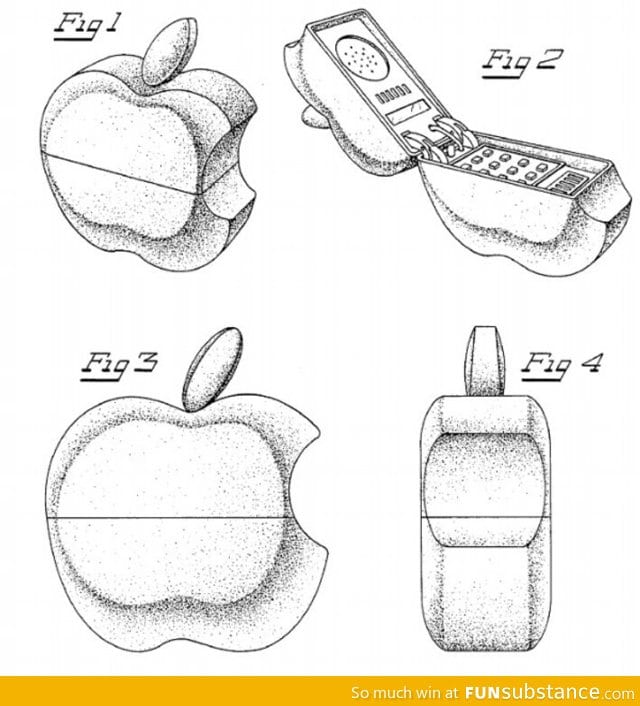 The first patent for the Apple iPhone in 1985