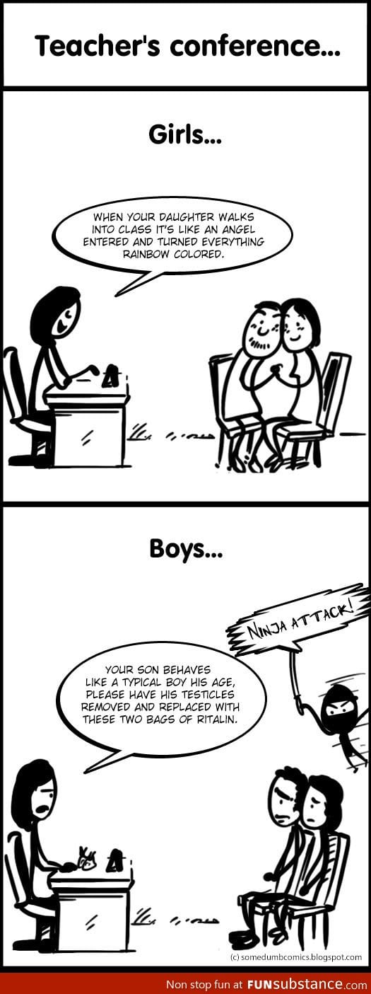 Teacher's Conference - girls vs boys