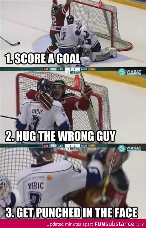 Hugged the wrong guy