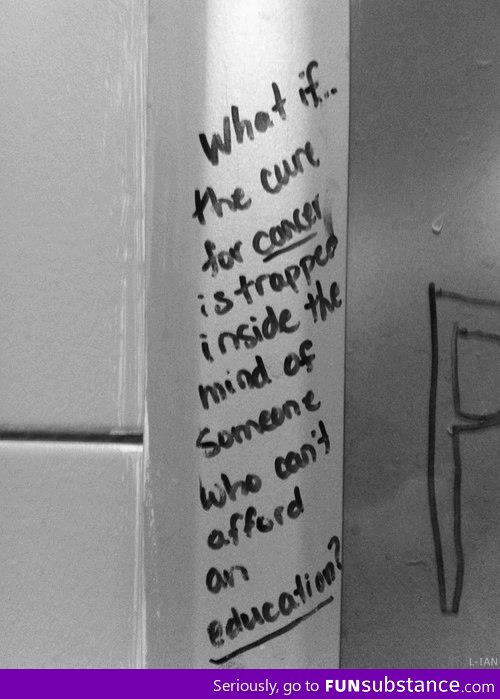 Bathroom graffiti philosopher