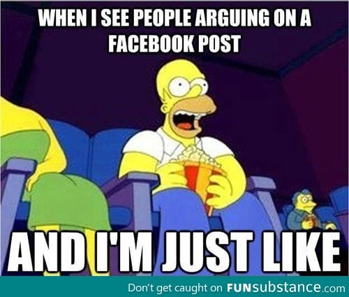 When people argue on Facebook