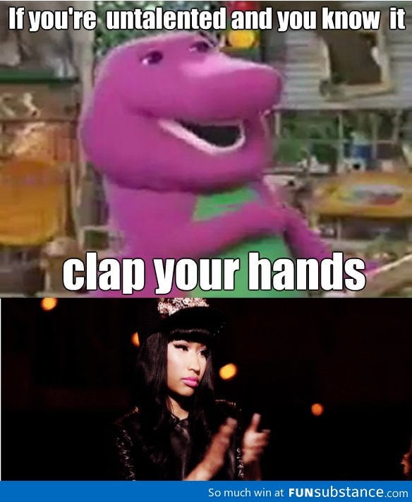 Nicki Minaj Claps Along