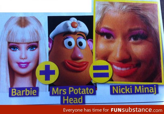 Barbie + Mrs Potato Head = Nicki Minaj