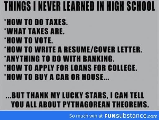 Things I never learned in high school