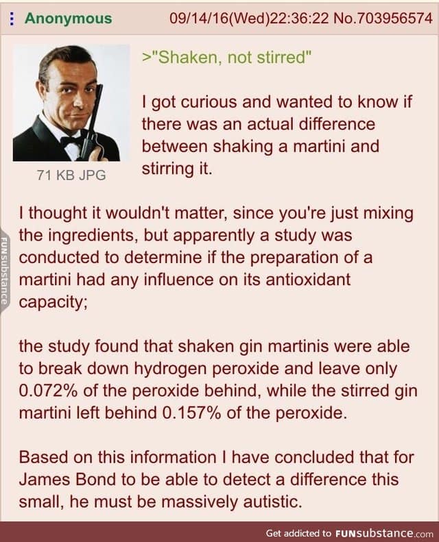 James Bond has autism