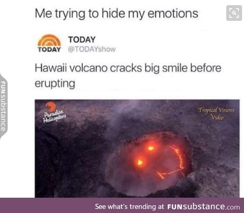 Happy volcano