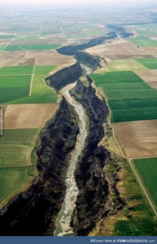 The Snake River and canyon near Twin Falls, Idaho