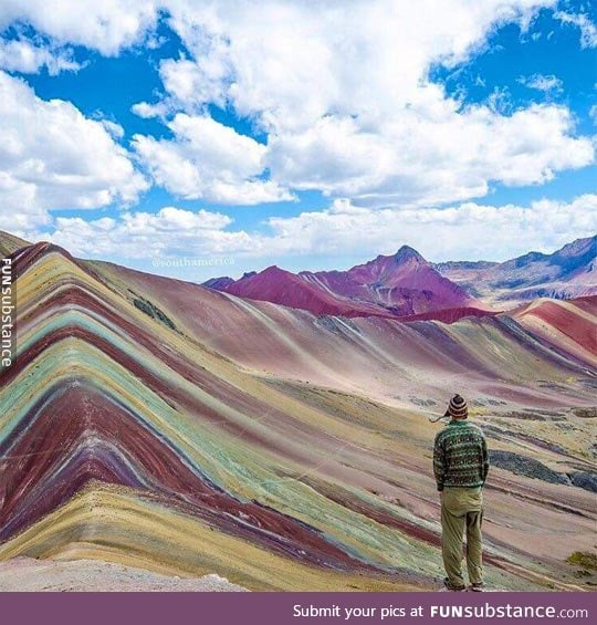 Rainbow mountains of peru