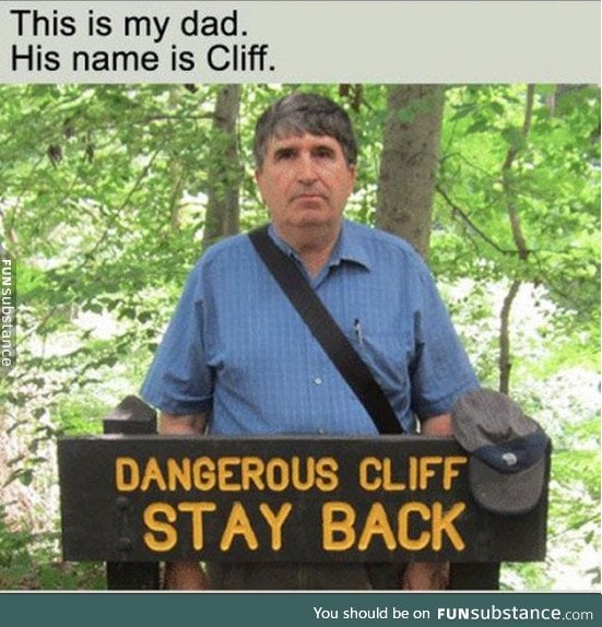 Stay back from cliff