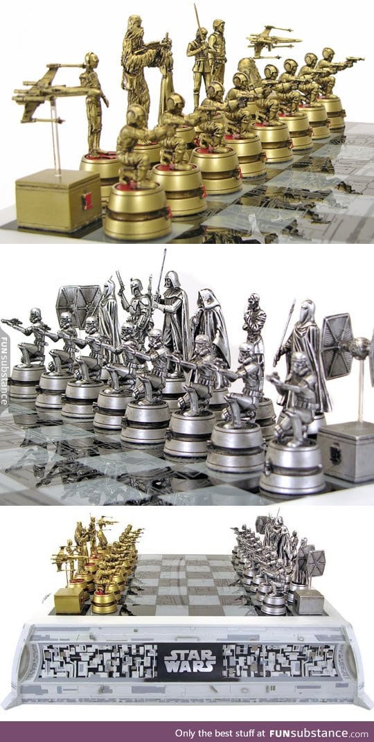 Epic star wars chess set