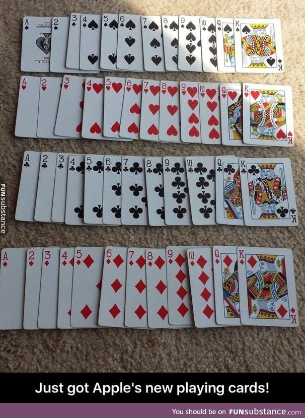 Apple's new playing cards