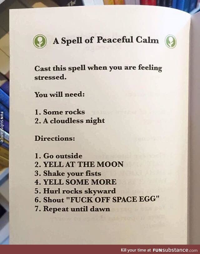 a spell of peaceful calm