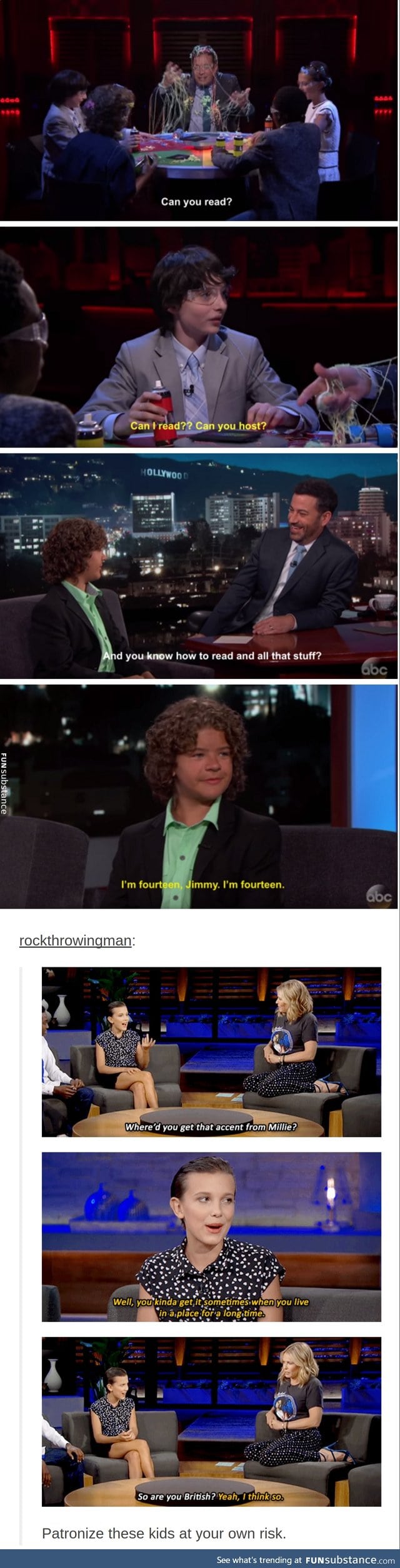 the "stranger things" kids are savage