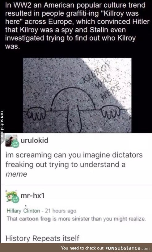Imagine dictators freaking out