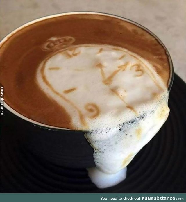 The Persistance of Memory latte art