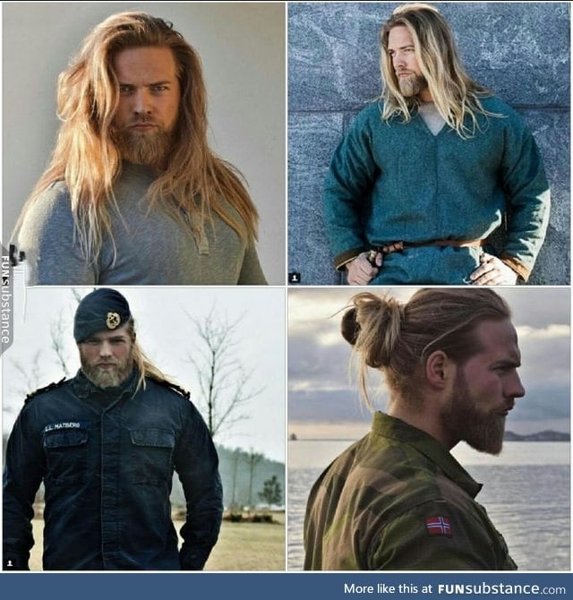 This norwegian navy officer looks like the norse god thor