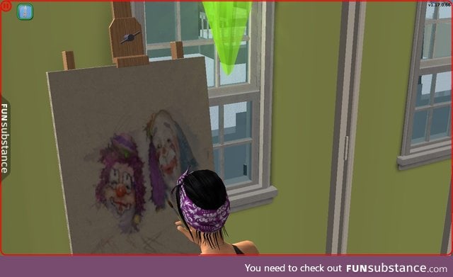 so my sim learned how to paint
