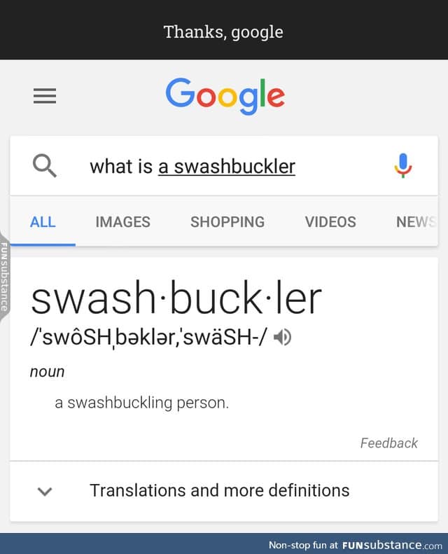 Thanks, google