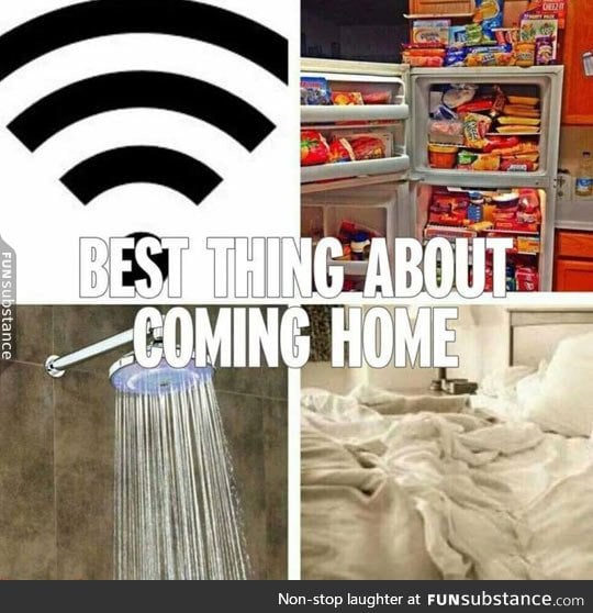 Satisfying things about coming home
