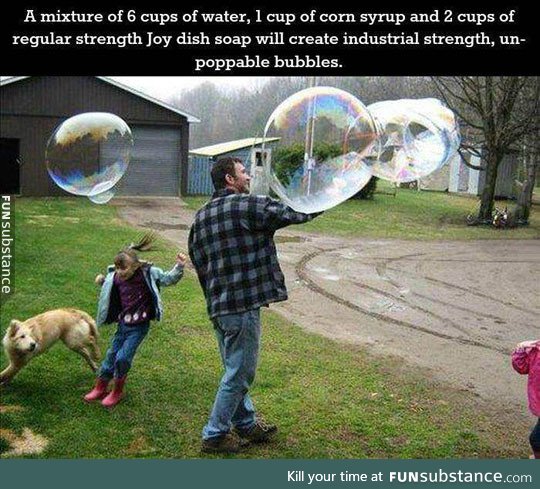 Unpoppable bubbles