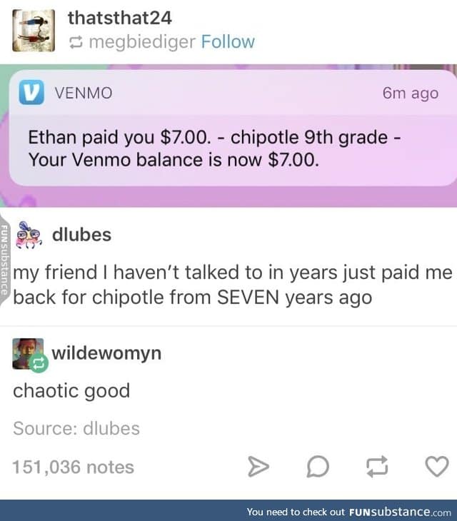 Good friend pays debt