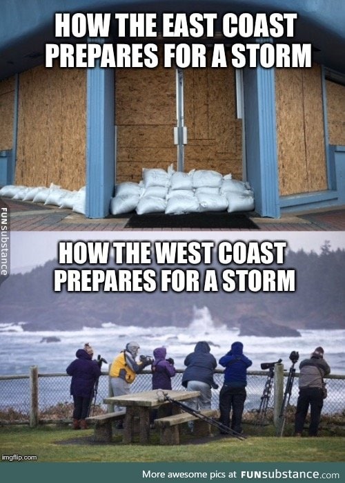 The west coast (USA) is getting hit by 3 storms, one after the other.