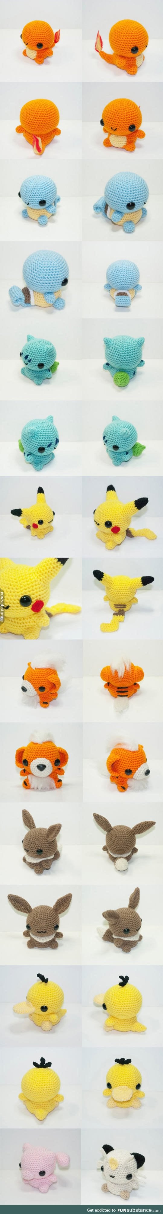 Knitted Pokémons