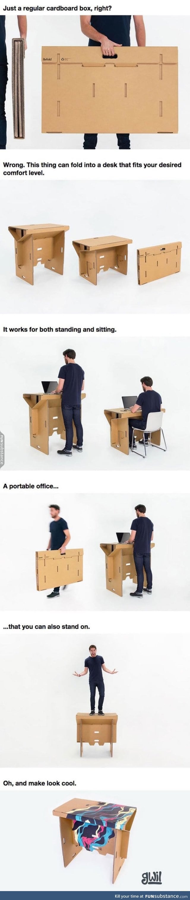 Foldable Carboard Desk