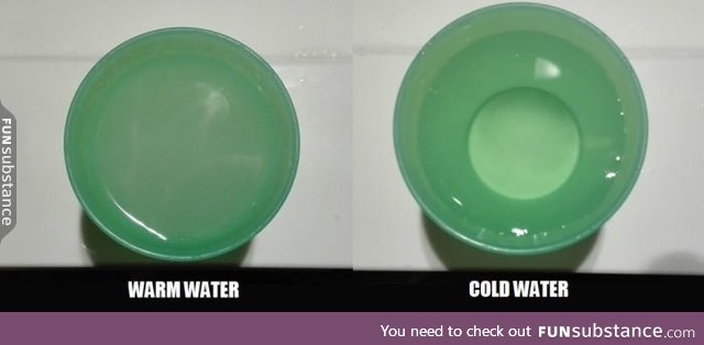 Warm water is not see through?