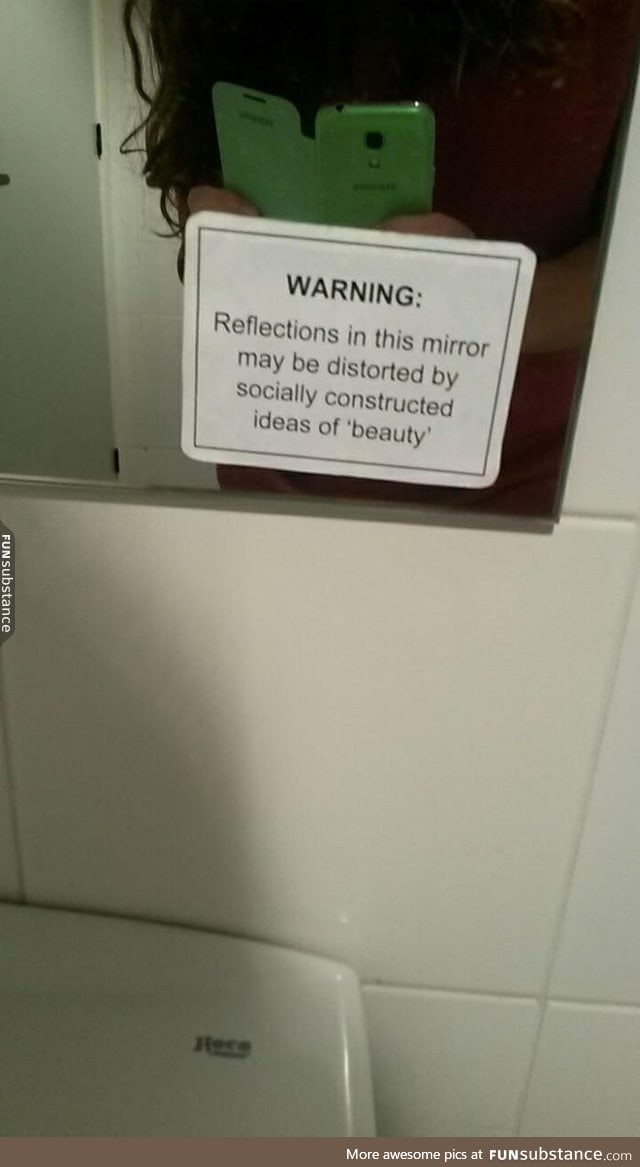 Found inside a University's girls' bathroom