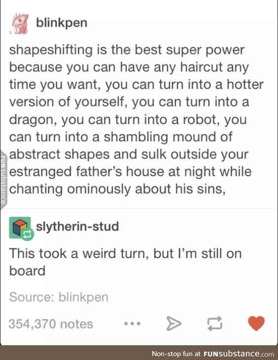 Shapeshifting powers