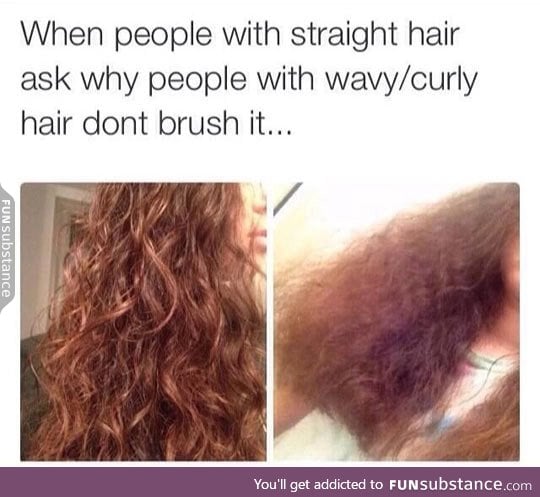 Brushing your curly hair