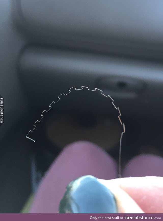 A hair that got caught in a jacket zipper